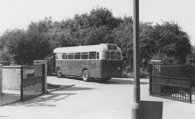Entrance gates to Riddlesdown High School 1974