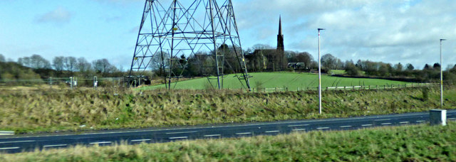 Pylon, Motorway And Church © Thomas Nugent Cc-by-sa/2.0 :: Geograph ...