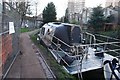 Former lifeboat on the Hertford Union Canal