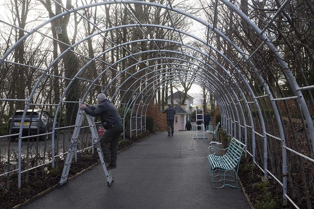 New walkway being installed at Portmeirion