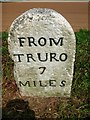 Old Milestone by the A390 crossroads, west of Grampound