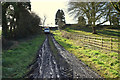 Muddy road to Magheracross Graveyard