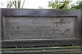 TM4897 : WW1 Memorial bench, Somerleyton (detail) by Adrian S Pye
