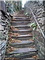 Stairs between road levels, Tregarth