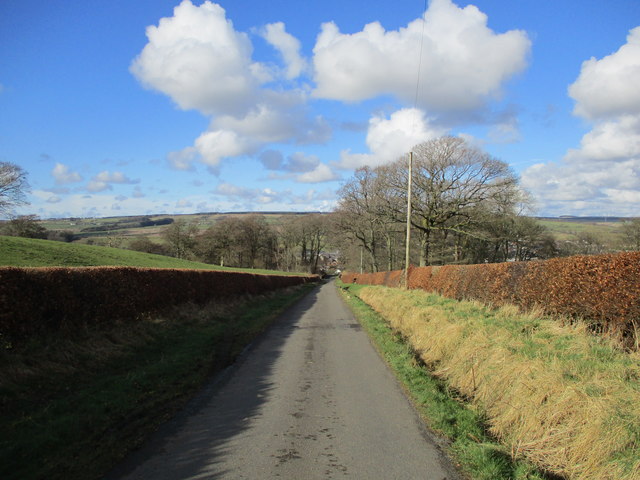 Minor road on the braes above River Irvine
