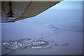 Aerial view - Beachley and Severn and Wye Motorway Bridges