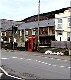 SS9498 : Red phonebox, Bute Street, Treherbert by Jaggery