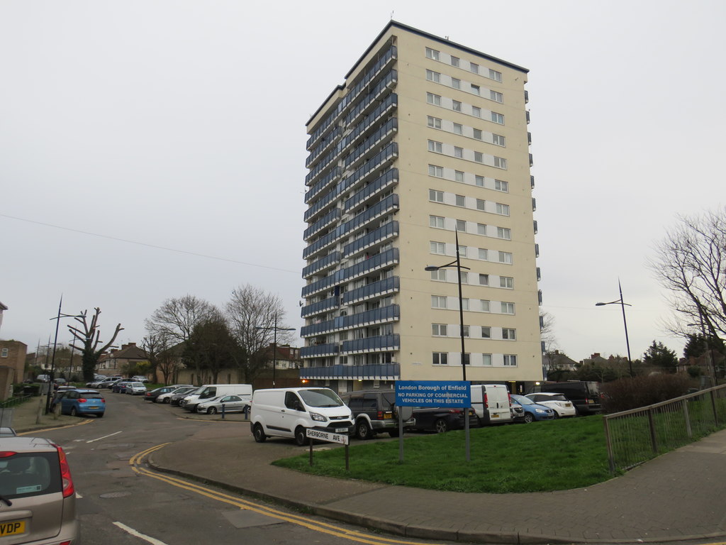 Block of flats near Enfield © Malc McDonald Geograph Britain and Ireland