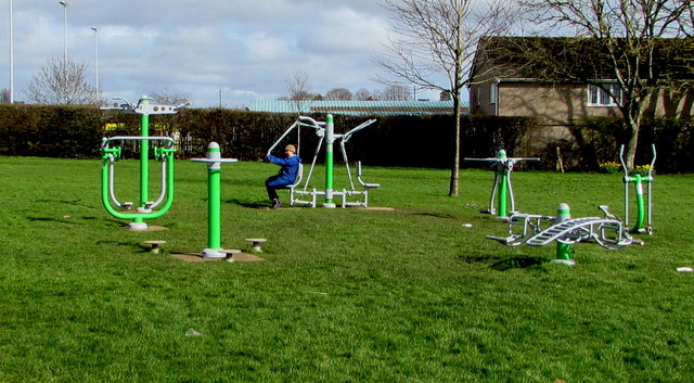Exercise equipment in King George's Field, Caldicot