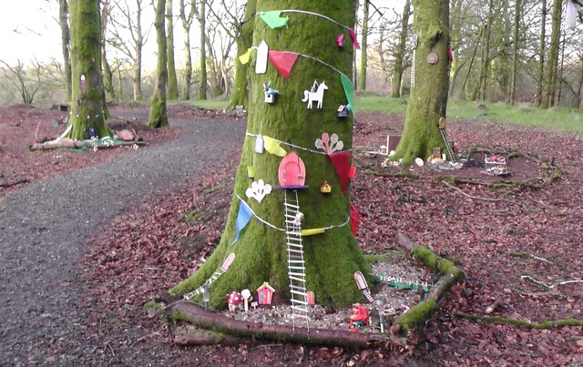 Trees And Footpath Through Fairy Village © Sean Davis Geograph