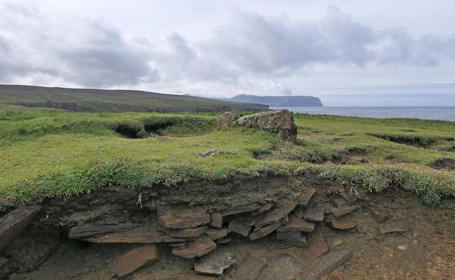 Archaeological remains, Brough of Bigging, Orkney
