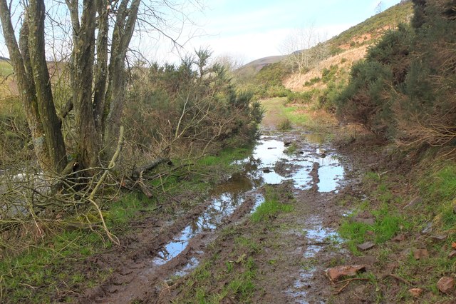 Wet and muddy track by the Lugate Water
