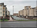 Modern dockside apartments in Cardiff Bay