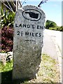 Old Milestone by the B3315 in Polgigga