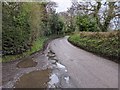 Lane heading west to Hillerton Cross