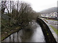 Upstream along the Rhondda River from Crichton Street, Treorchy