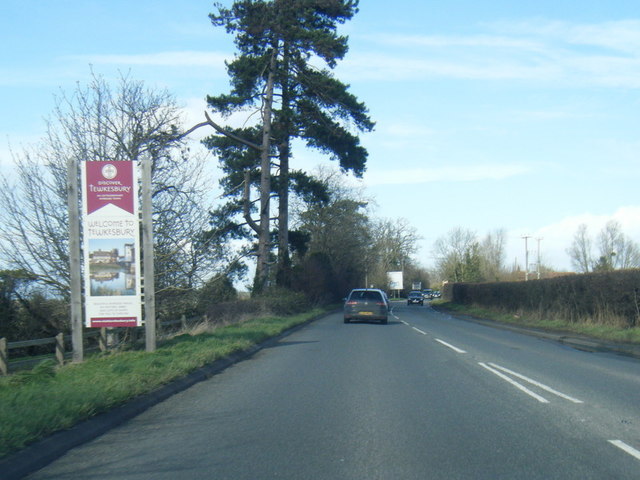 A38 at Tewkesbury boundary