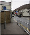 End of cycle route sign, Porth Street, Porth