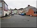 Towards a bend in Downing Street, Newport