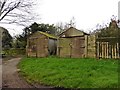 Dilapidated huts on Brockley Way