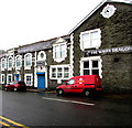 Royal Mail van parked outside the White Dragon, Treorchy