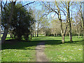 Path and trees, abbey site, Chertsey