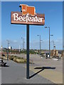 NZ3572 : Sign, Beefeater Restaurant, Spanish City Plaza by Geoff Holland