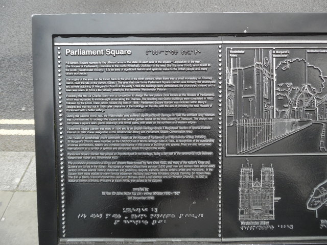 Part of the Information Board in Parliament Square (1)