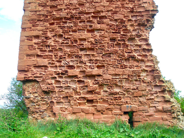 Honeycomb weathering on a west facing wall of Red Castle