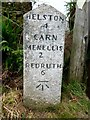 Old Milestone east of the B3297, west of Lezerea