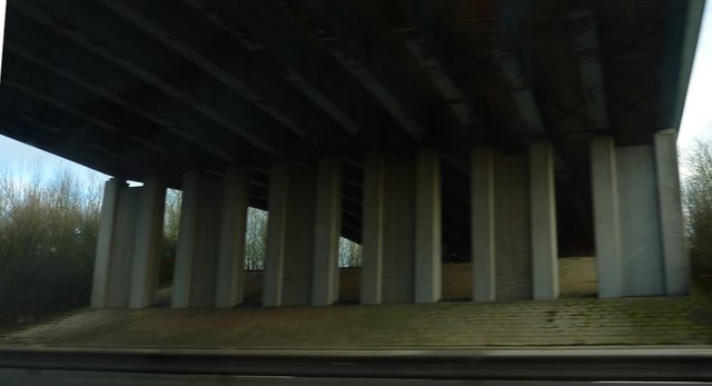 East Side of Bridge Carrying M65 Over M61