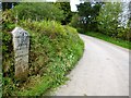 Old Milestone in Halabezack, Wendron parish