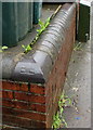 Late Victorian brick in a Risca Road wall, Newport