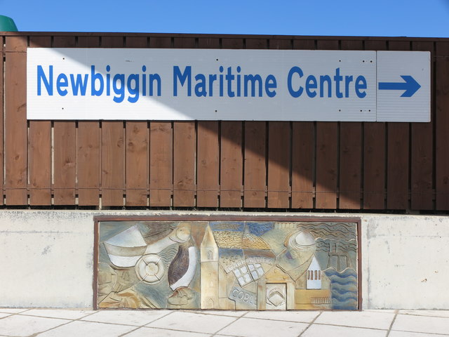 Signage and artwork, Newbiggin Maritime Centre, Newbiggin-By-The-Sea