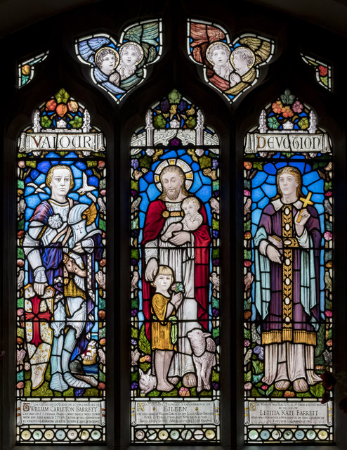 Stained glass window, St Botolph's church, Quarrington