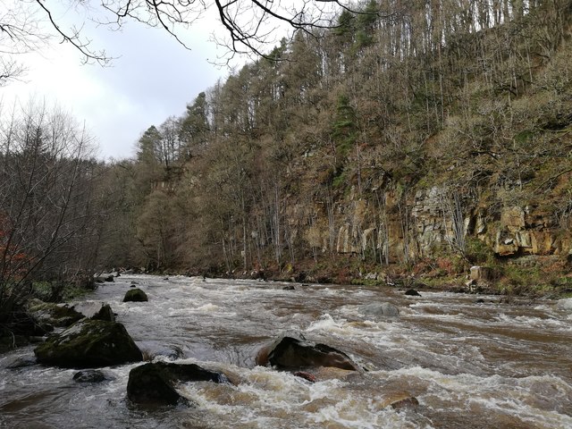 Blaeberry Crags on the River Allen