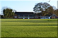 Long shadows creeping across the green at East Lavant