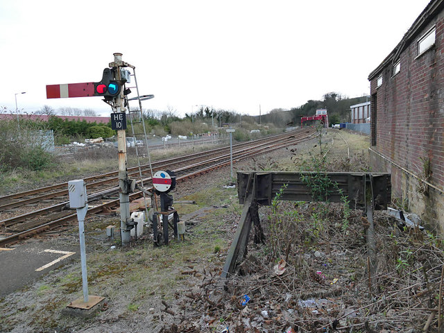 Hexham station: signal for the siding