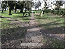 TF4609 : Former route of the Harbour Line railway in Wisbech Park by Richard Humphrey