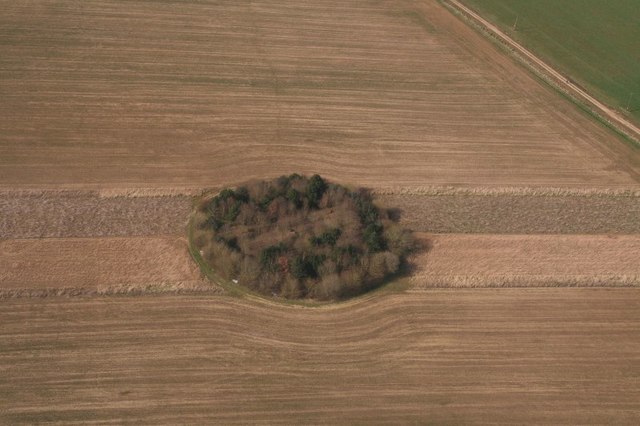 Unnamed circular stand of trees south of Boothby Pagnell: aerial 2020 (2)
