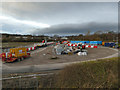 NY9364 : Contractor's site compound off Alemouth Road, Hexham by Stephen Craven