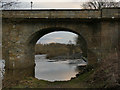 NY9464 : Hexham Bridge southernmost arch towards dusk by Stephen Craven