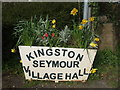 A flowery entrance sign