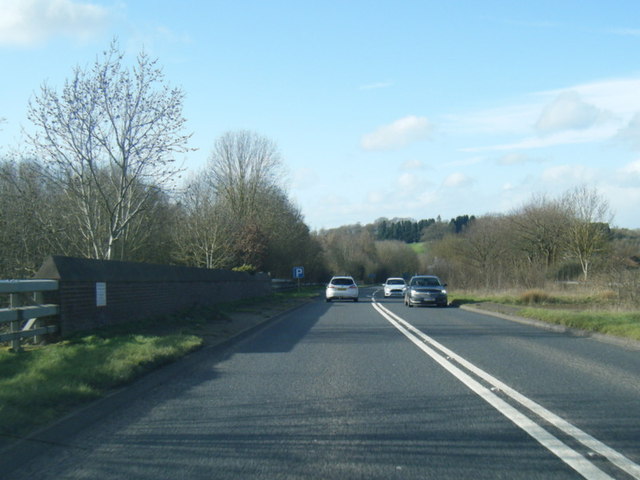 A38 Roman Way at railway bridge