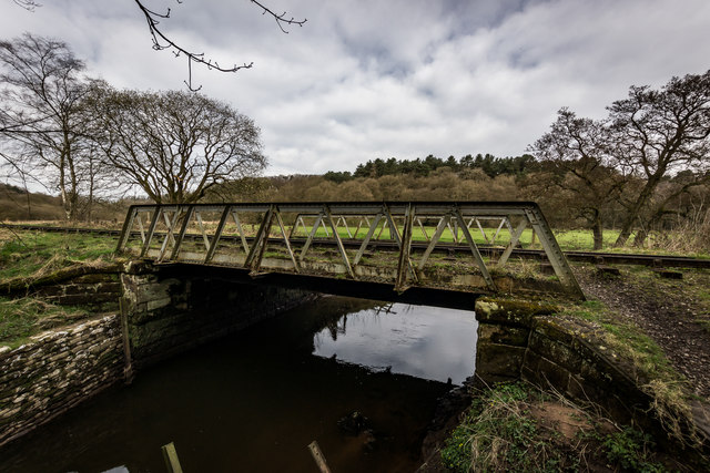 River Churnet Going under the Disused Railway