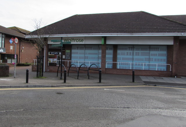 Bicycle parking area outside Waitrose, Caldicot