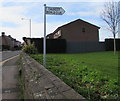 Caldicot Bowls Club direction sign