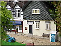 The Swan Pub and a miniature RAC telephone box at Bekonscot Model Village