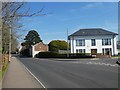 Magdalen Road, Exeter, and modern house in Magdalen Place