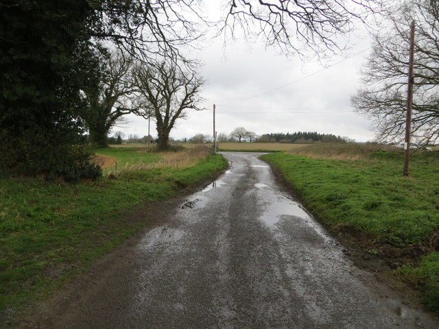 Back Lane at its junction with Wilby and Church Roads